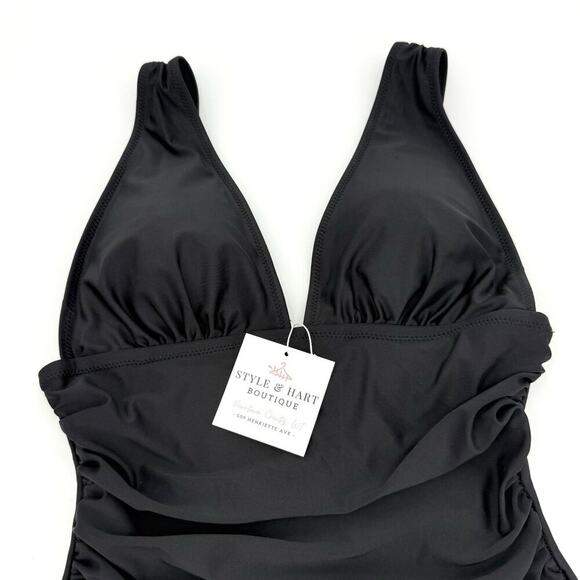 Stylish Black One-Piece Swimsuit - Picture 3 of 9